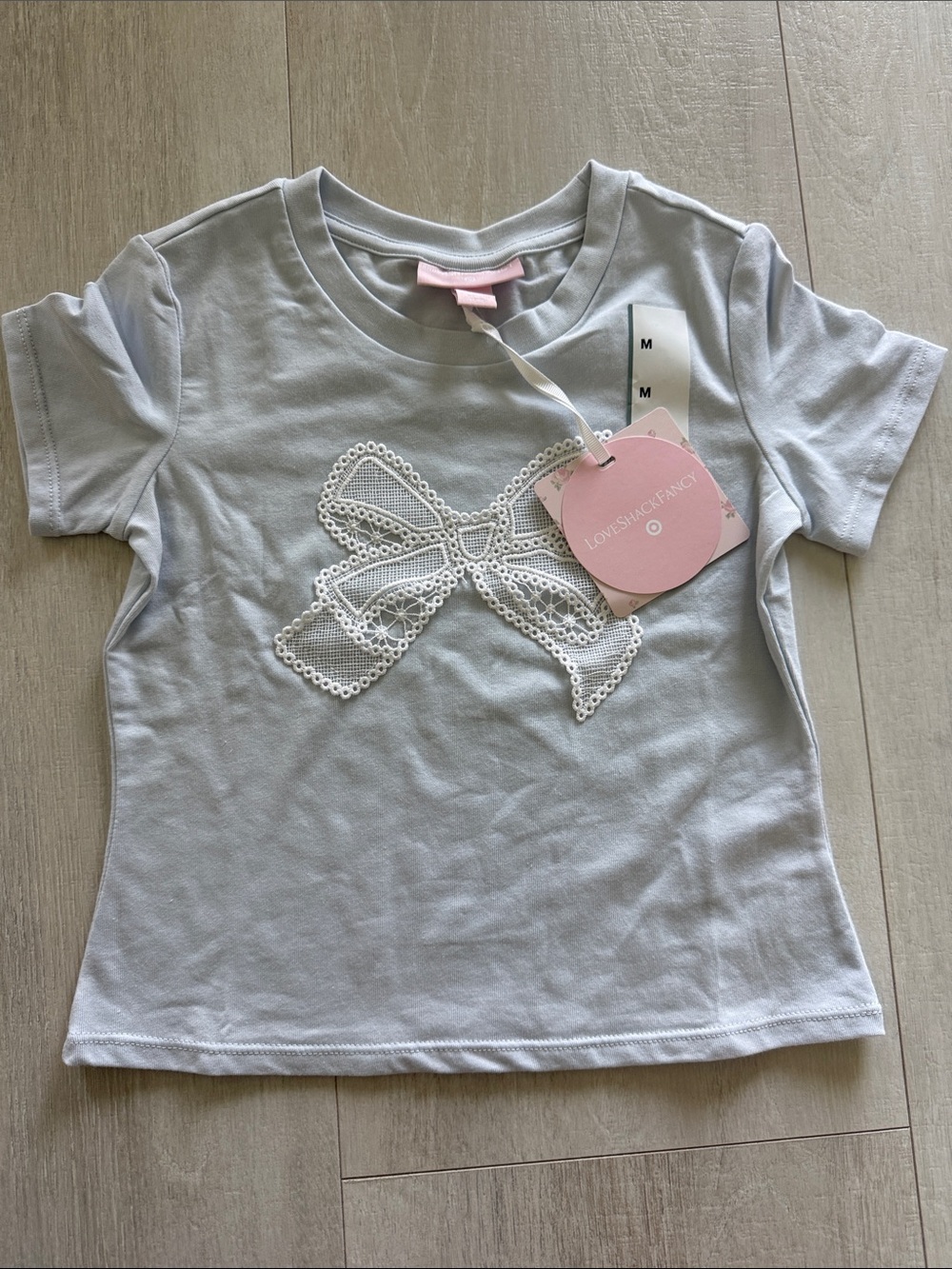 LoveShackFancy x Target Baby blue/ Bow shirt